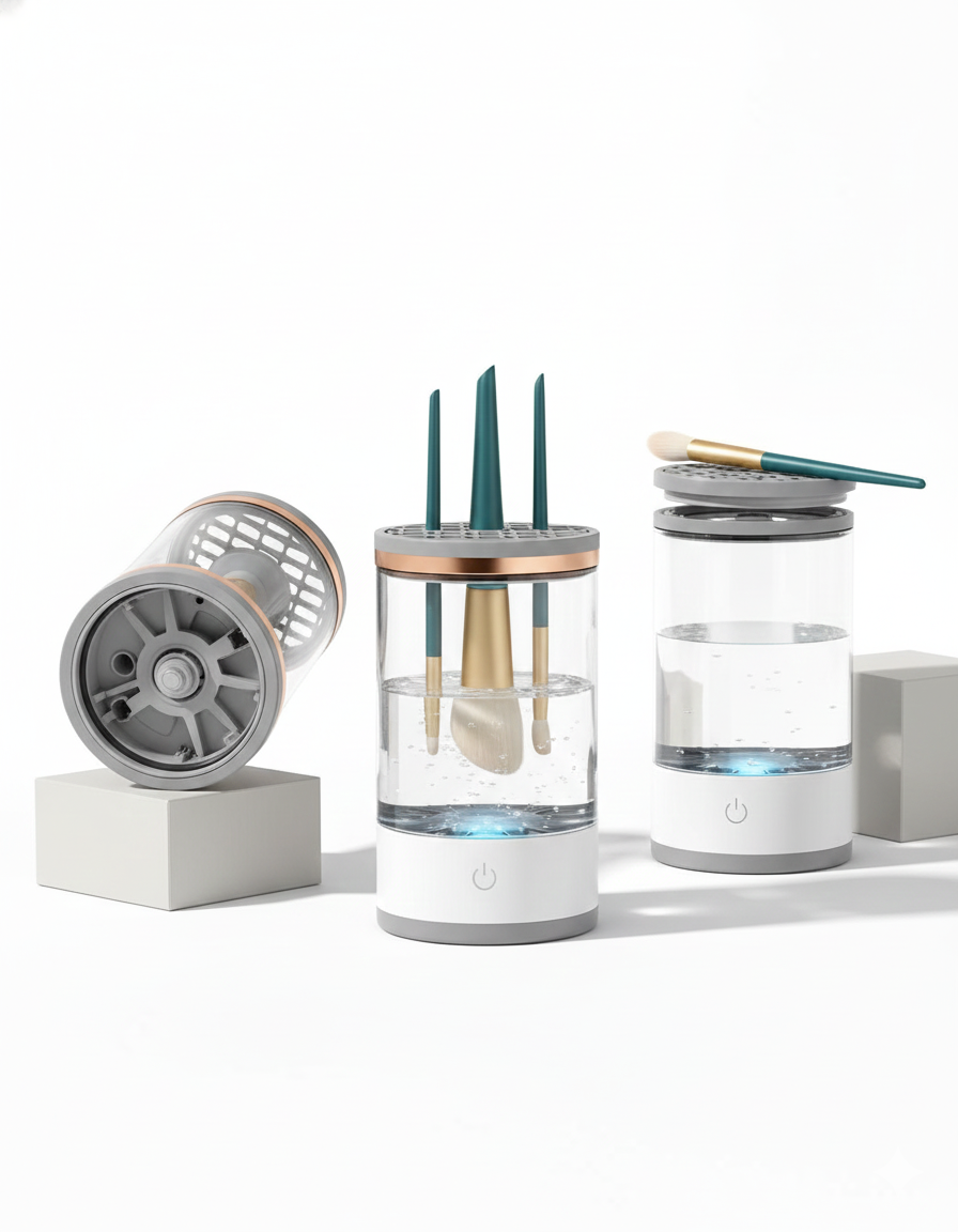 Electric 360° Makeup Brush Cleaner & Dryer – Multicolor