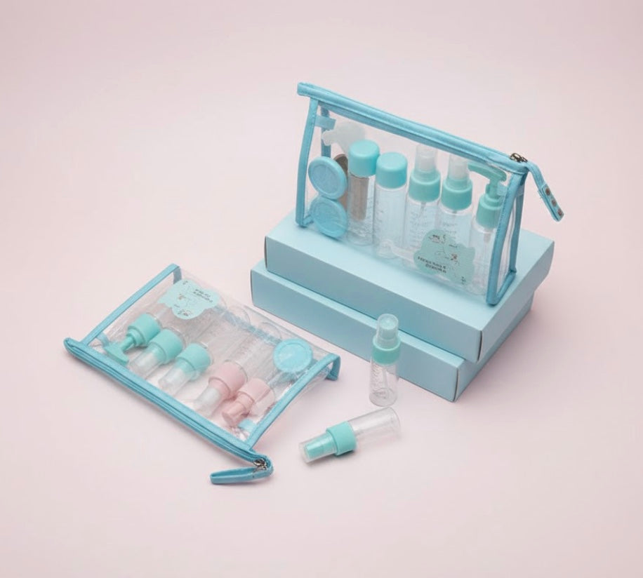 7-Piece Travel Cosmetic Bottle Set