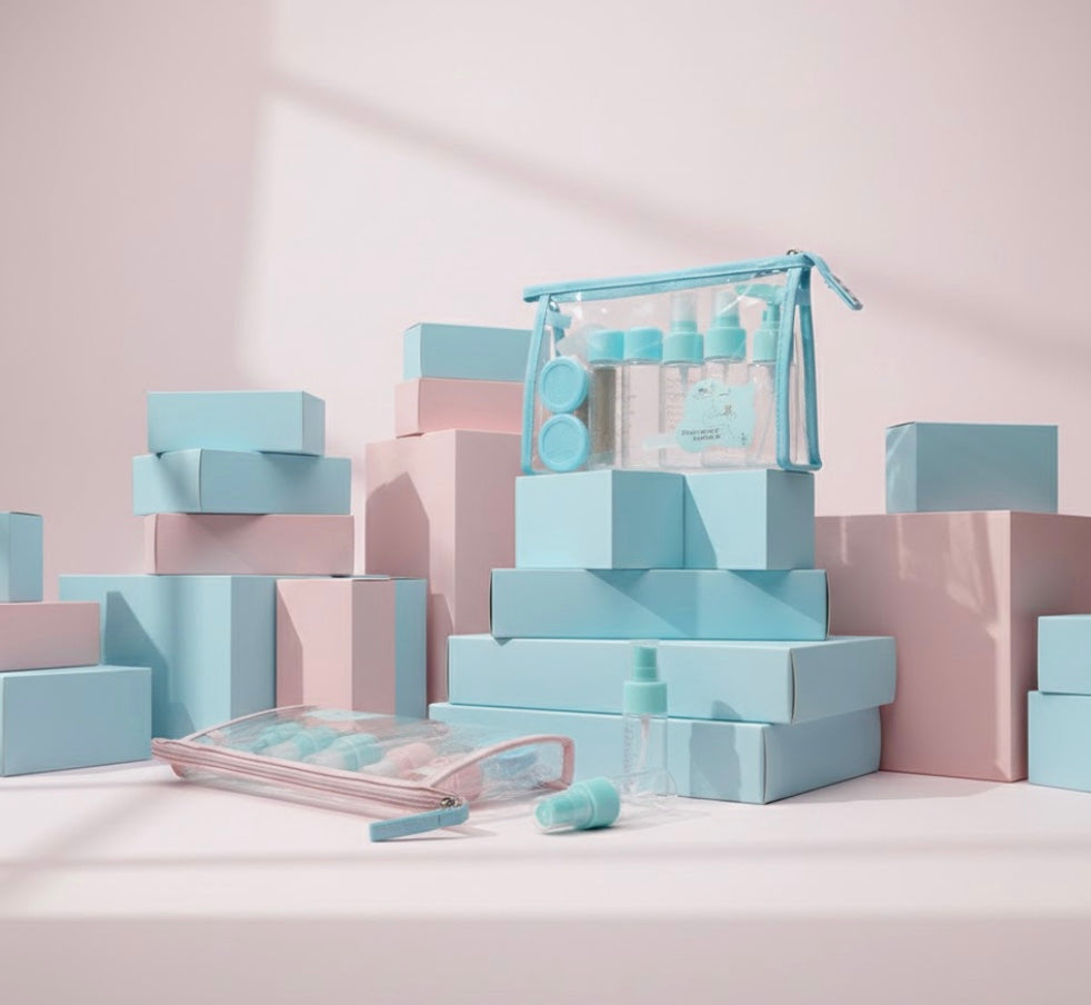 7-Piece Travel Cosmetic Bottle Set