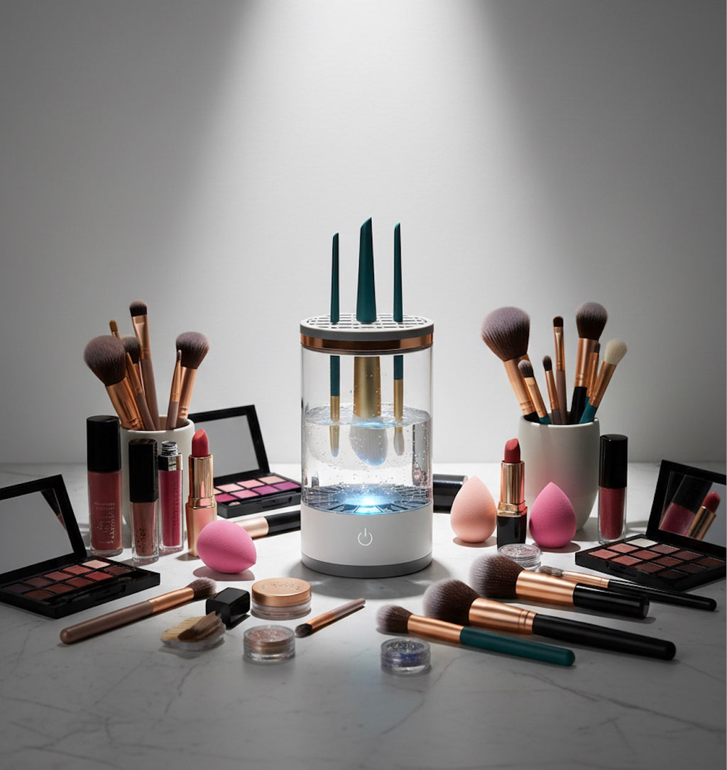 Electric 360° Makeup Brush Cleaner & Dryer – Multicolor