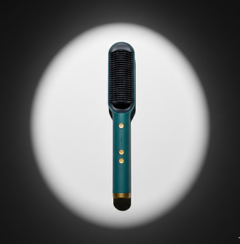 2-in-1 Ceramic Hair Straightening Brush